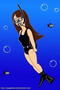 Vanessa scuba diving