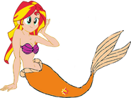 Sunset Shimmer as a mermaid