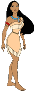 Pocahontas as Feather Duster (Human)