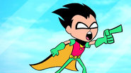 Robin screams TITANS GO!!!