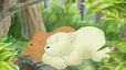 Lea and Lars (The Little Polar Bear) sleeping