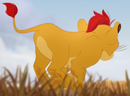 Kion running in the grass 6