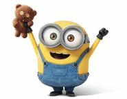 Minions yay with bear