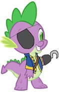 Spike in Pirate clothes