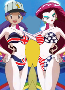 Jessie and Casey in their two best bikinis.