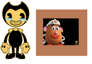 Poor Bendy watches Mrs. Potato Head