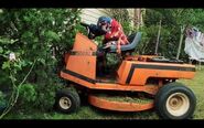 Gonzo falls asleep on the lawn mower - Muppets From Space