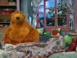 Treelo takes a nap in Bear's bed