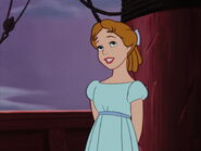 Wendy Darling Is Smile Hands On Her Blue Night Dress