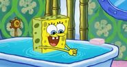 SpongeBob in the tub