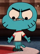 Gumball pulling his pants down 8