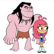 Kole and Gnarrk in Teen Titans Go!