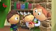 Mrs. Beanstalk shows a sleeping Joy to Whyatt on Christmas Eve