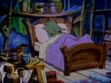 Rabbit was sleeping in bed and hearing the hammering sound