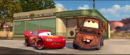 Lightning McQueen and Mater as Tailfeather and Toughwood