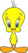 Tweety bird as quill