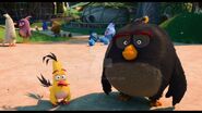 Chuck and Bomb Staring at Red's House (Angry Birds)