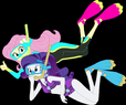 Snorkeling Fluttershy and Rarity