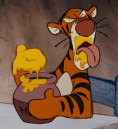 Yuck! Tiggers don't like honey