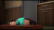 Mr. Weenie sleeping in Boog and Elliot's Midnight Bun Run