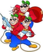 The Beagle Boys as the Koopa Football Players