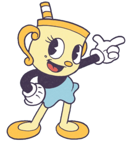 The Cuphead Show Miss Chalice Mugman Cuphead Parade Float Edible Cake  Topper Image ABPID55580 