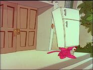 Pink panther is hit by a refrigerator 2