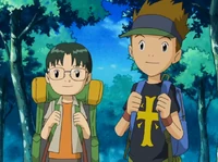 Kenta and Kazu in the forest