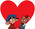 Fievel Mousekewitz and Olivia Flaversham love together