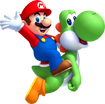 NSMBU Mario and Yoshi