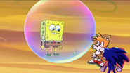 SpongeBob and Plankton with Sonic and Tails
