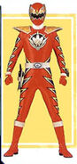 The Triassic Red Ranger from "Power Rangers Dino Thunder"