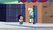 Steven asking at him