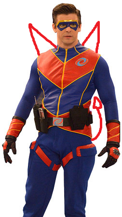 Captain man costume top