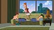 Phineas and Ferb fall asleep during a movie