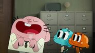 Gumball and darwin seeing at richard was sleeping