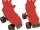 Rollerider and Jumpscare the Wagon Red Roller Skates