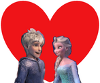 Jack Frost and Elsa the Snow Queen love together