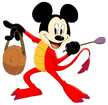 Mickey Mouse dressed as Mushu