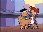 Fred and Wilma's cameo appearance in Dumb and Dumber cartoon