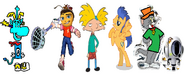 Thomas as Rayman, Spike as Barry B. Benson, Arnold and Flash Sentry as Jak and Daxter, and Tom and Bobert as Ratchet and Clank.
