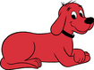 Clifford the Big Red Dog laying down