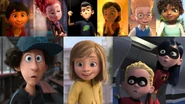 Miguel Rivera, Tulip, Wilbur Robinson, Penny, Lewis Robinson, Tip Tucci, Jordan Anderson, Riley Anderson, Dash Parr and Violet as themselves (Belle's Little Kids)