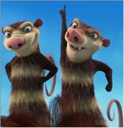 Crash and Eddie as The Chipmunks