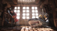 Pirate minions with shark