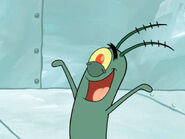 Sheldon J. Plankton as Lots-O'-Huggin' Bear