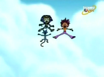 Tutenstein, Cleo and Luxor falling into the ground and into the past