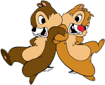 Chip and Dale (animated) as Fuzzy and Wuzzy