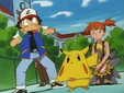 Ash and Pikachu's goofy faces