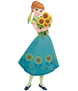 Anna Frozen Fever 2D render